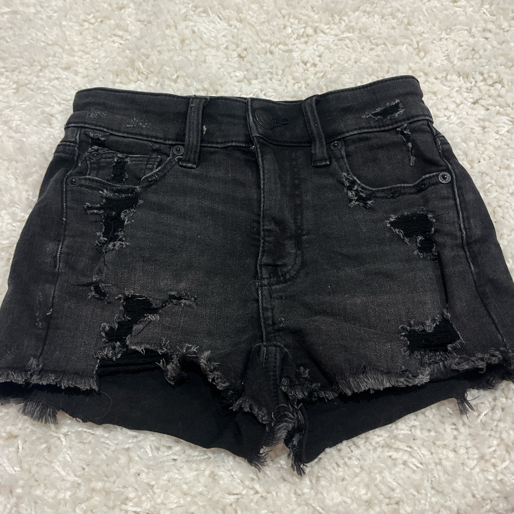 Black American Eagle Jean Shorts